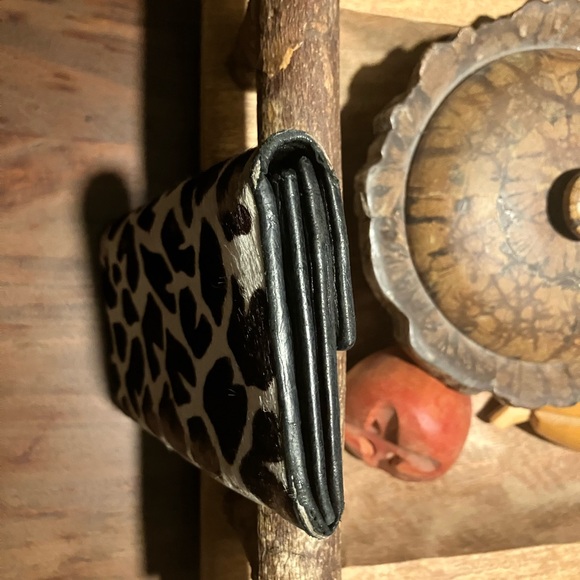 PRADA PONY HAIR WALLET Leopard Print Comes with chain - Picture 11 of 13